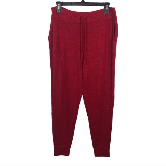 Soma By Chico’s Women’s Sweater Joggers With Pockets Red Space Dye Size Medium - Picture 1 of 8
